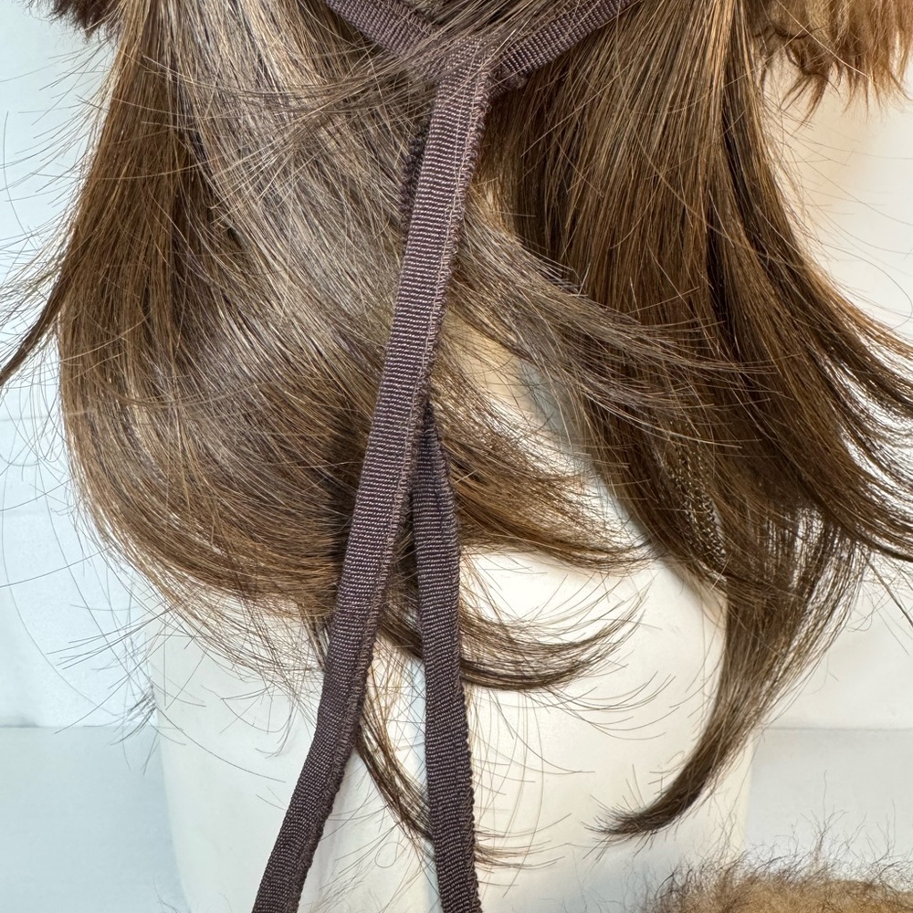 Brown Vintage Shillito’s Italian Fur Hat with Pom Poms EUC - Picture 11 of 17